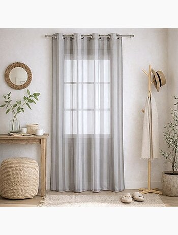 Voilage à rayures tissées