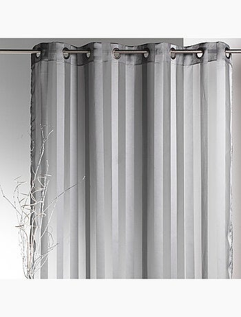 Voilage à rayures tissées