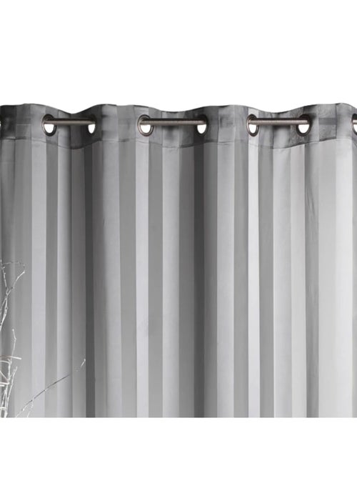 Voilage  à rayures tissées - Kiabi