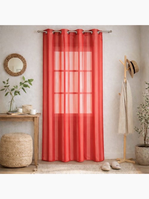 Voilage  à rayures tissées - Kiabi