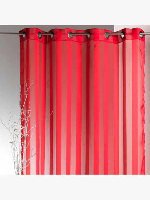 Voilage  à rayures tissées - Kiabi