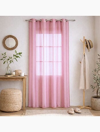 Voilage à rayures tissées