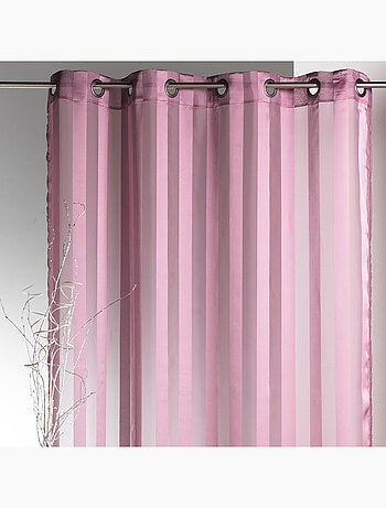 Voilage à rayures tissées