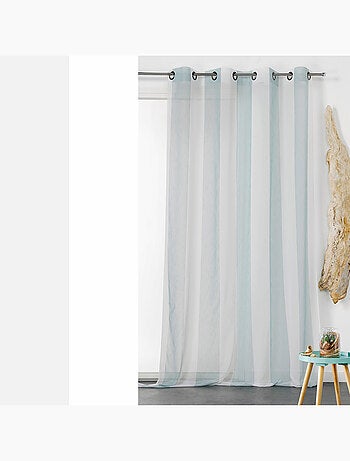 Voilage à rayures verticales colorées