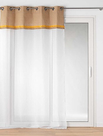 Voilage à top jute et franges