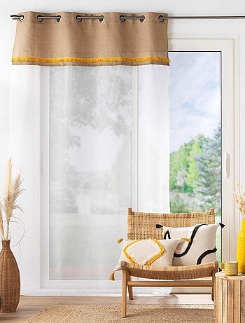 Voilage à top jute et franges