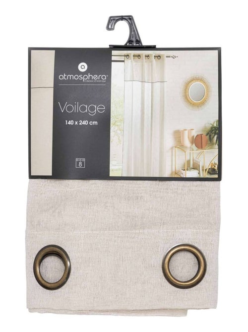 Voilage à volant avec surpiqûre noire - Kiabi