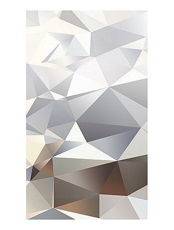 Voilage abstrait blanc - 1 pièce - L 140 cm x H 245 cm