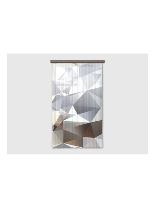 Voilage abstrait blanc - 1 pièce - L 140 cm x H 245 cm - Kiabi