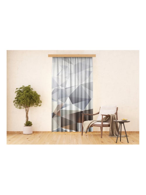 Voilage abstrait blanc - 1 pièce - L 140 cm x H 245 cm - Kiabi