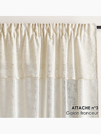 Voilage accroche 3-en-1 avec volant LUZ