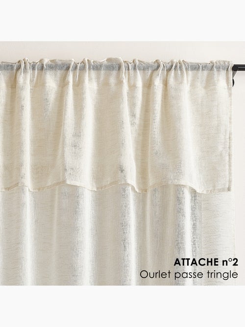 Voilage accroche 3-en-1  avec volant LUZ - Kiabi