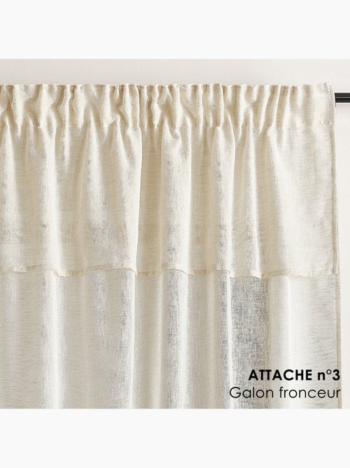 Voilage accroche 3-en-1  avec volant LUZ - Kiabi