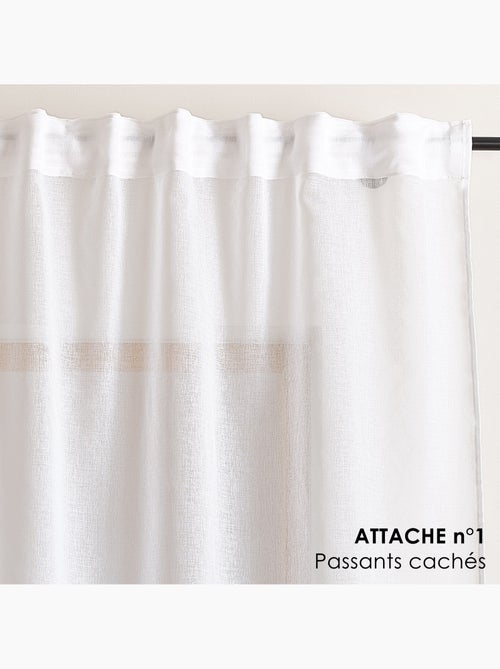 Voilage accroche 3-en-1 bicolore LUZ - Kiabi