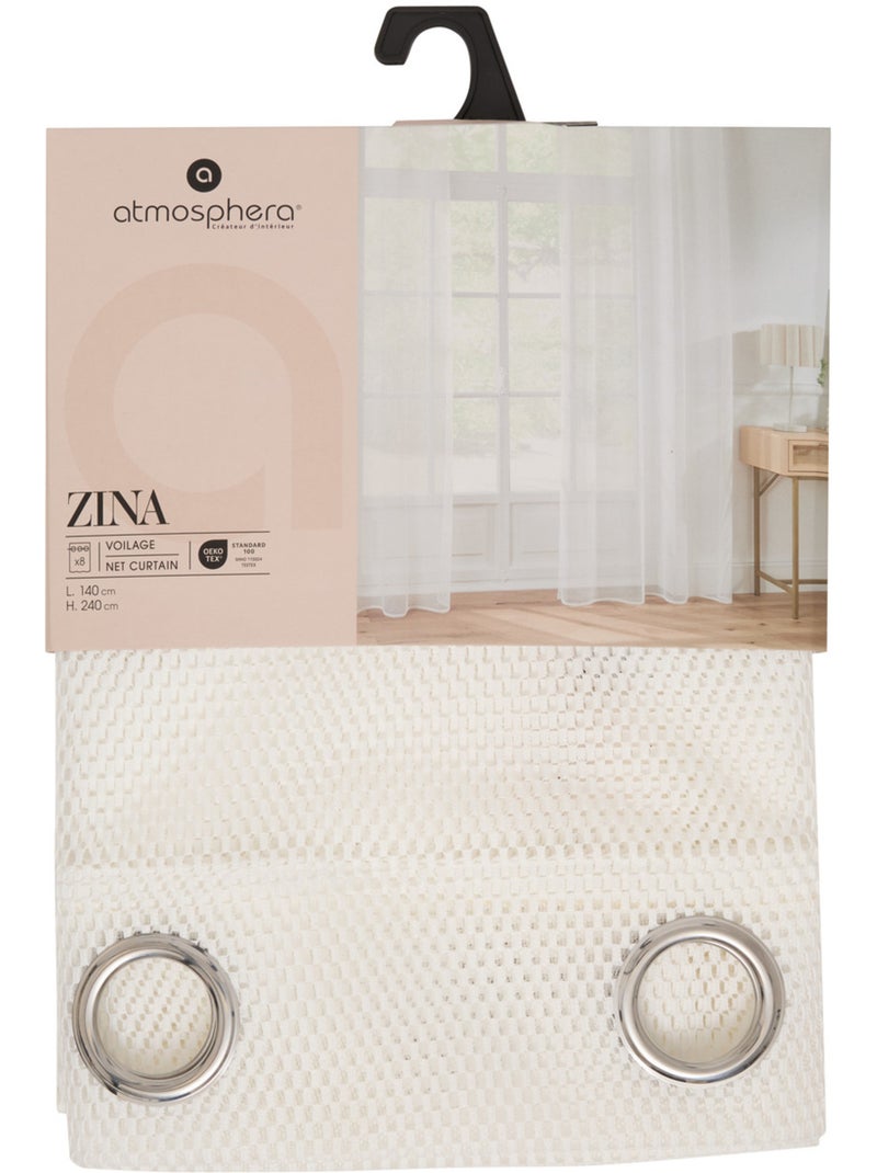 Voilage ajouré ZINA Blanc - Kiabi