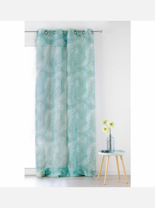Voilage ambiance tropicale motif feuille de palme - Kiabi