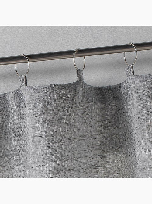 Voilage anneaux 140x240cm Milza anthracite - Kiabi