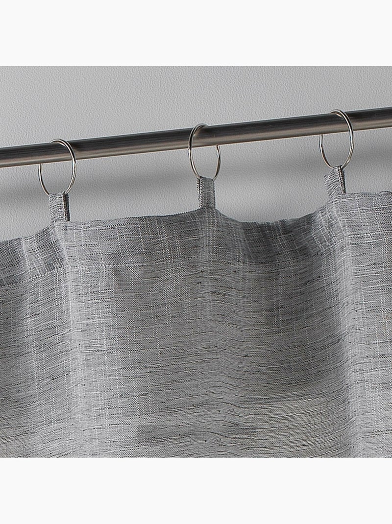 Voilage anneaux 140x240cm Milza anthracite gris anthracite - Kiabi