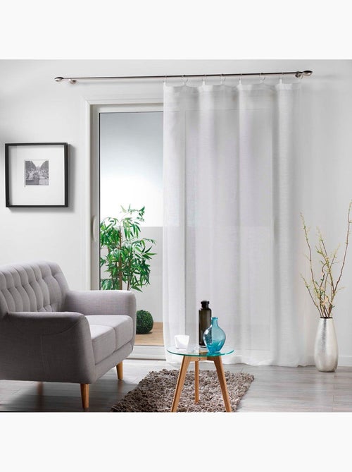 Voilage anneaux 140x240cm Milza blanc - Kiabi