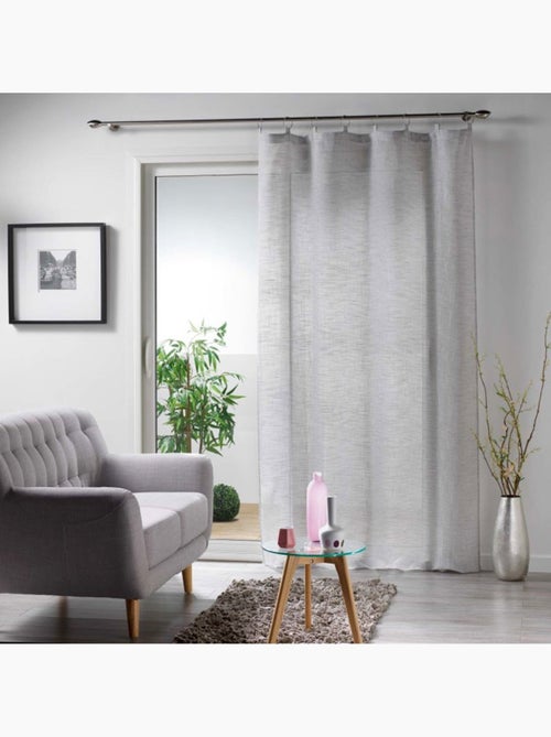 Voilage anneaux 140x240cm Milza gris - Kiabi Voilage anneaux 140x240cm Milza gris - Kiabi