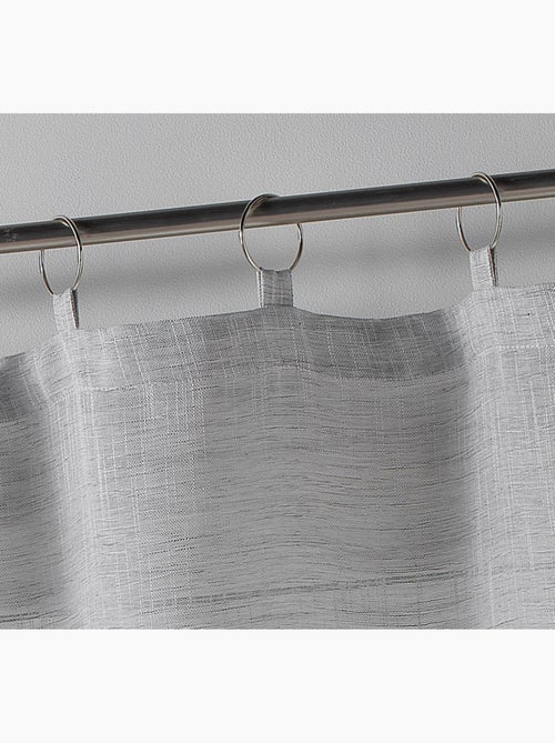 Voilage anneaux 140x240cm Milza gris - Kiabi Voilage anneaux 140x240cm Milza gris - Kiabi