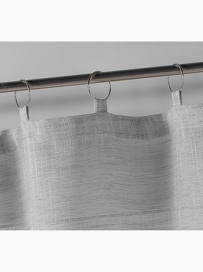 Voilage anneaux 140x240cm Milza gris Gris - Kiabi