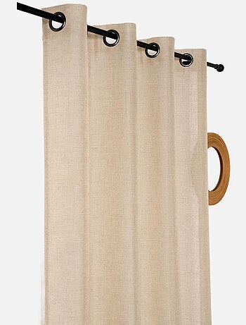 Voilage aspect lin certifié Non Feu M1