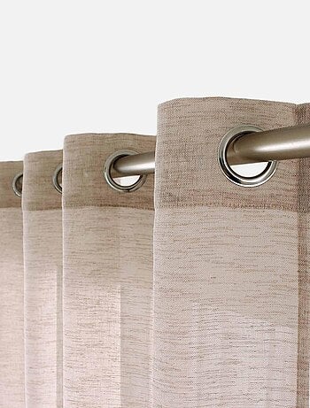 Voilage aspect lin grande largeur Oeko-tex.