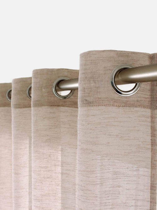 Voilage aspect lin grande largeur Oeko-tex. - Kiabi