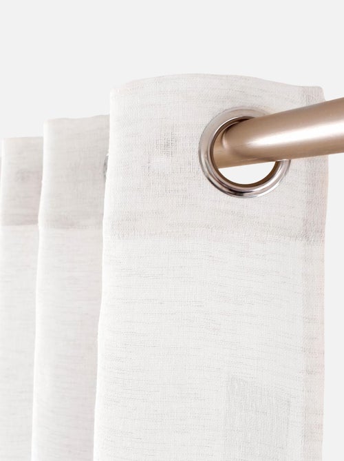 Voilage aspect lin grande largeur Oeko-tex. - Kiabi