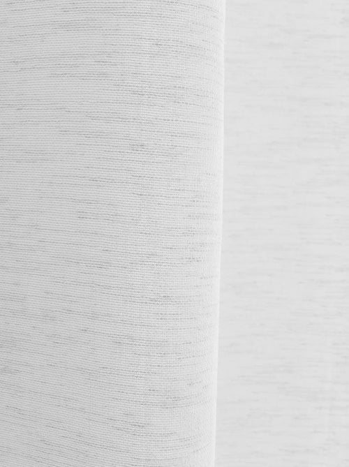 Voilage aspect lin grande largeur Oeko-tex. - Kiabi