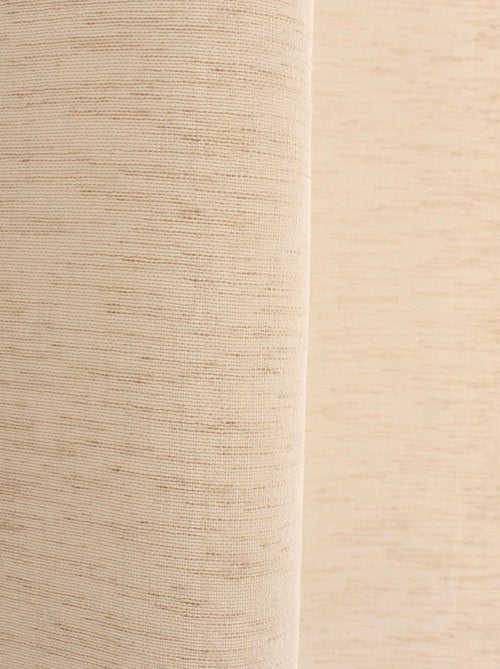 Voilage aspect lin grande largeur Oeko-tex. - Kiabi