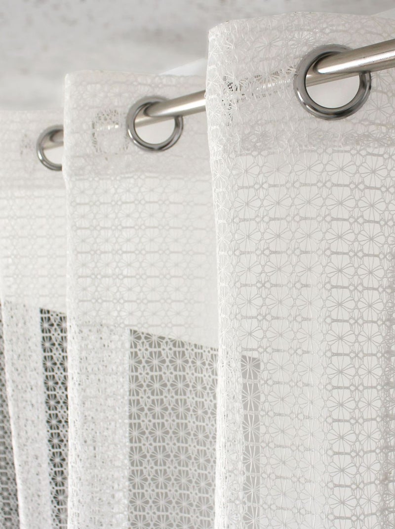 Voilage aspect maille CERAISTE Beige - Kiabi