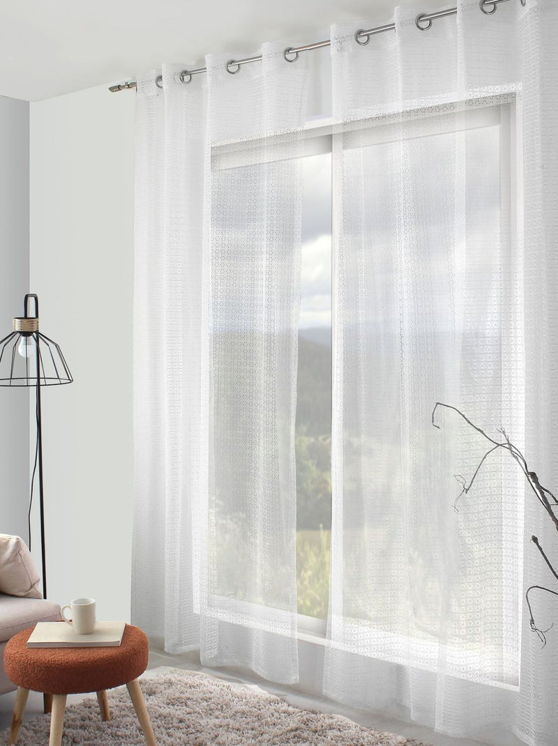 Voilage aspect maille CERAISTE Blanc - Kiabi