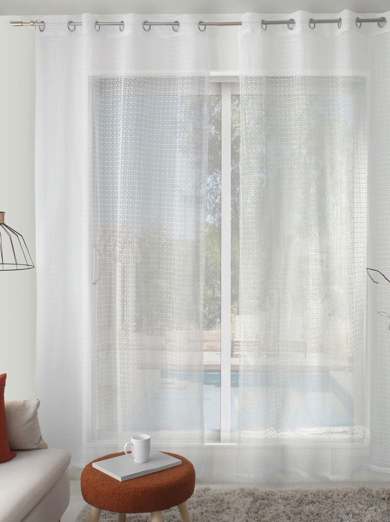 Voilage aspect maille CERAISTE Blanc - Kiabi