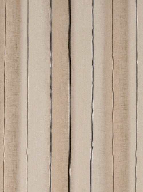 Voilage aux fines rayures noires - Kiabi