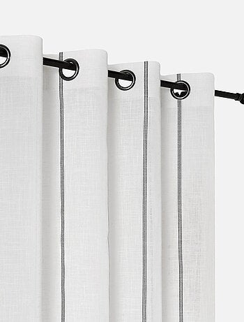 Voilage aux fines rayures noires