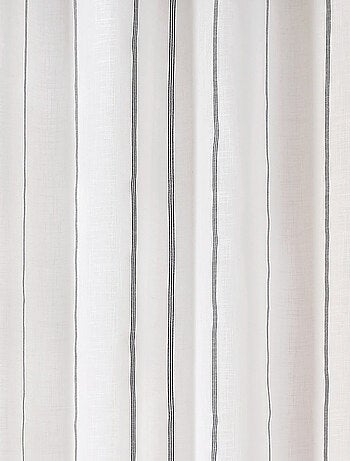 Voilage aux fines rayures noires
