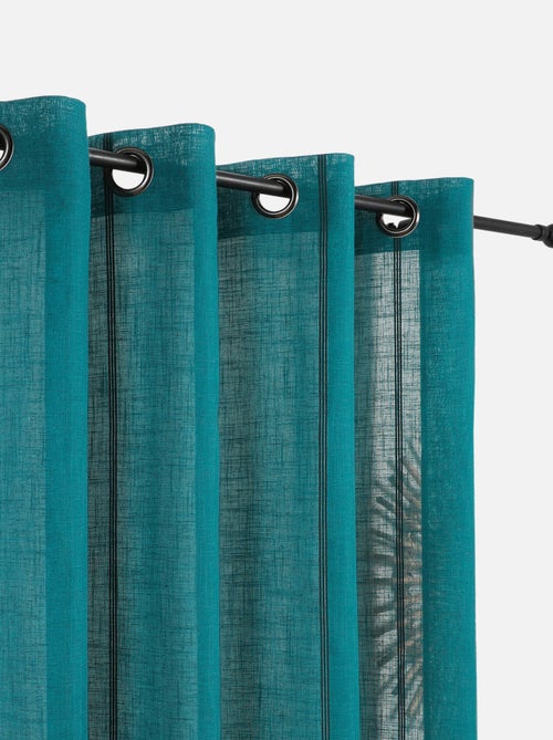 Voilage aux fines rayures noires - Kiabi