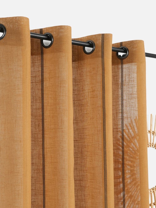 Voilage aux fines rayures noires - Kiabi