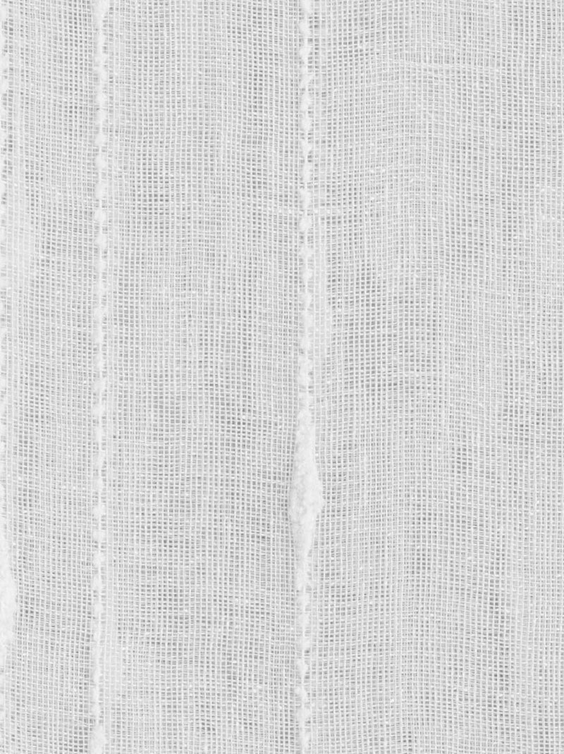 Voilage avec fines rayures verticales à oeillets Blanc - Kiabi