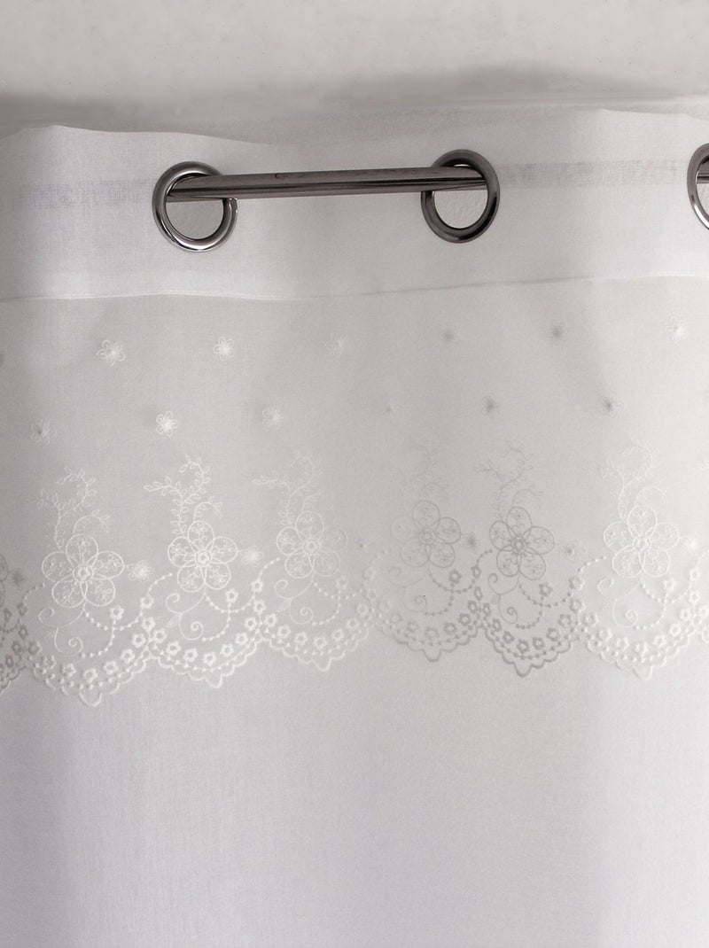 Voilage avec motif brodé MASSALA Blanc - Kiabi