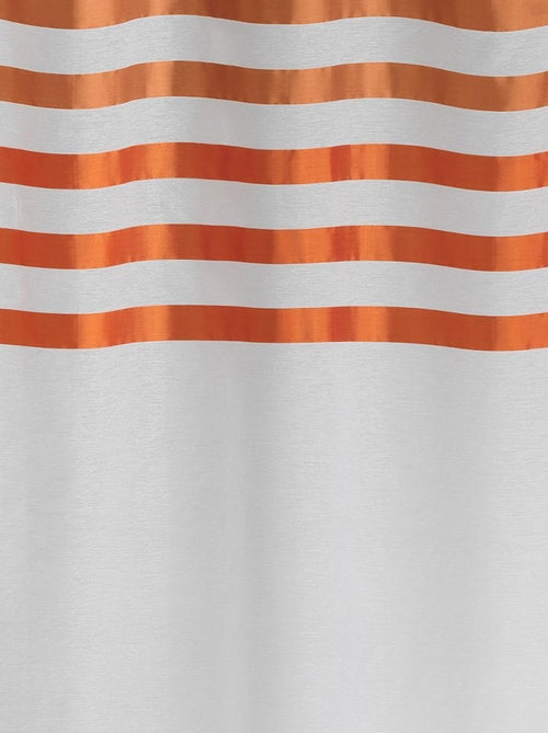 Voilage avec parement à rayures satinées et colorées - Kiabi