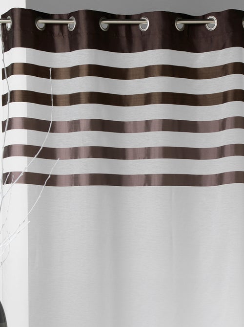 Voilage avec parement à rayures satinées et colorées - Kiabi