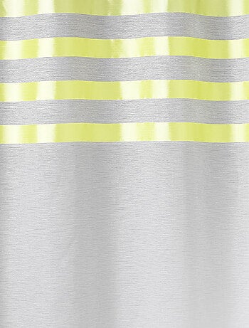 Voilage avec parement à rayures satinées et colorées