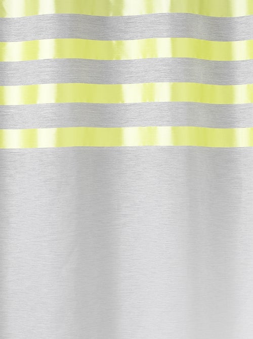 Voilage avec parement à rayures satinées et colorées - Kiabi