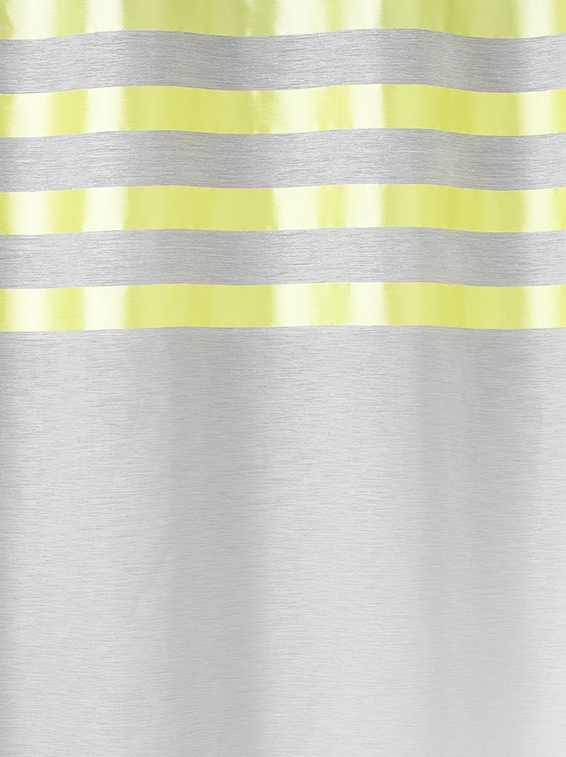 Voilage avec parement à rayures satinées et colorées Vert clair - Kiabi