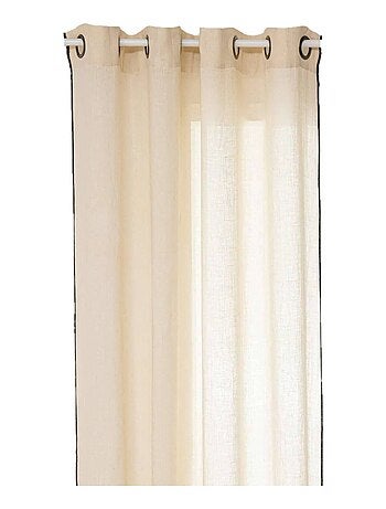 Voilage avec surpiqûre noire