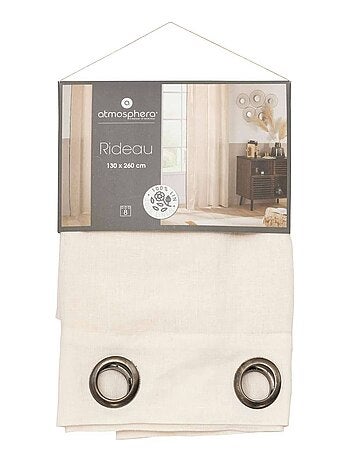 Voilage avec surpiqûre noire