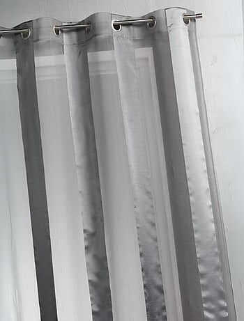 Voilage bicolore à rayures verticales